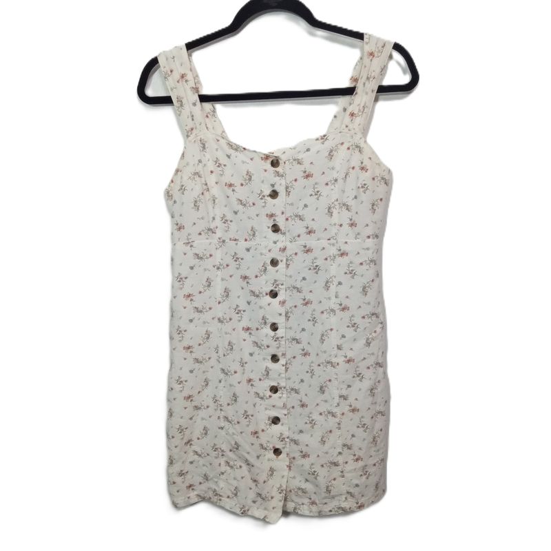 American Eagle Medium Women&#39;s White Floral Sleeveless Mini Dress