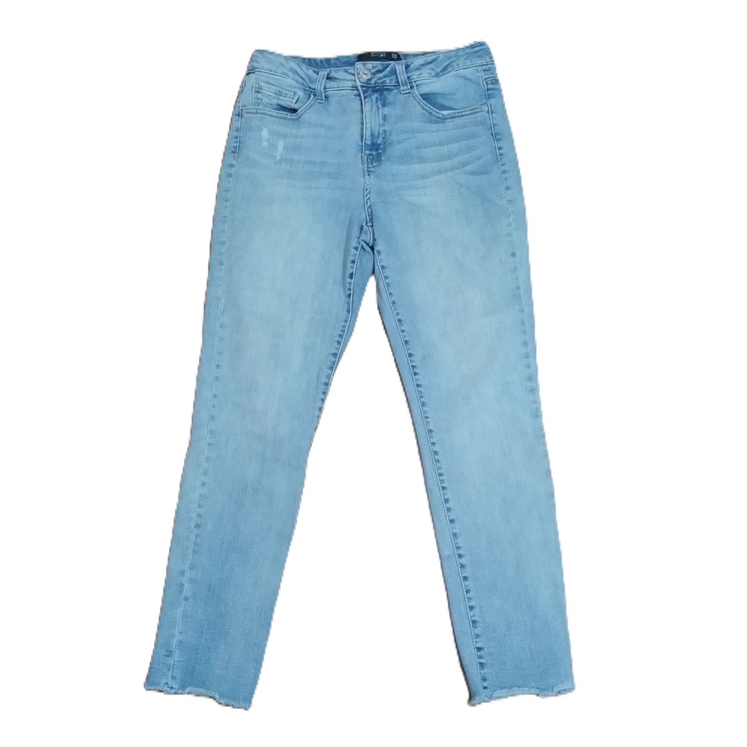 Stitch Star Sz 10 Women&#39;s Light Wash High Rise Cropped Stretch Jeans