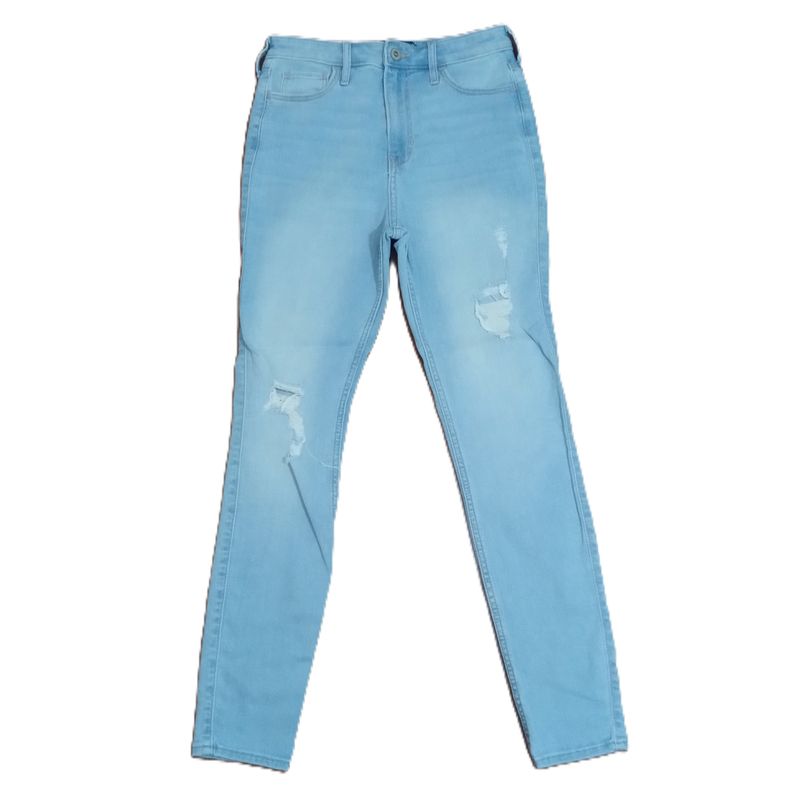 Hollister Sz 5 5R Women&#39;s Juniors  Distressed Light Wash High Rise Skinny Stretch Jeans