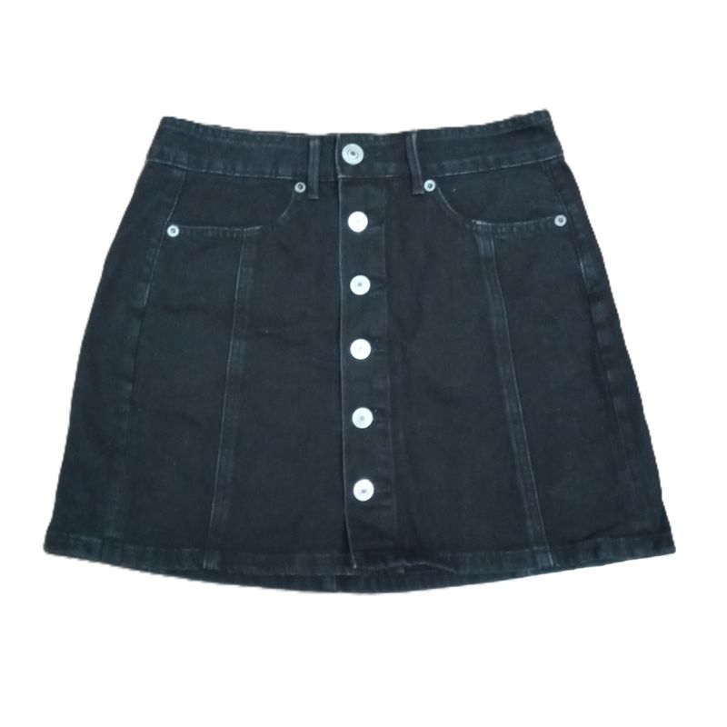American Eagle Sz 0 Women&#39;s Jrs Black Hi-Rise A-Line Stretch Jean Skirt