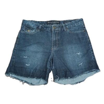 Salt Works Sz 10 Women&#39;s Lightly Distressed Mid Rise Midi Jean Shorts