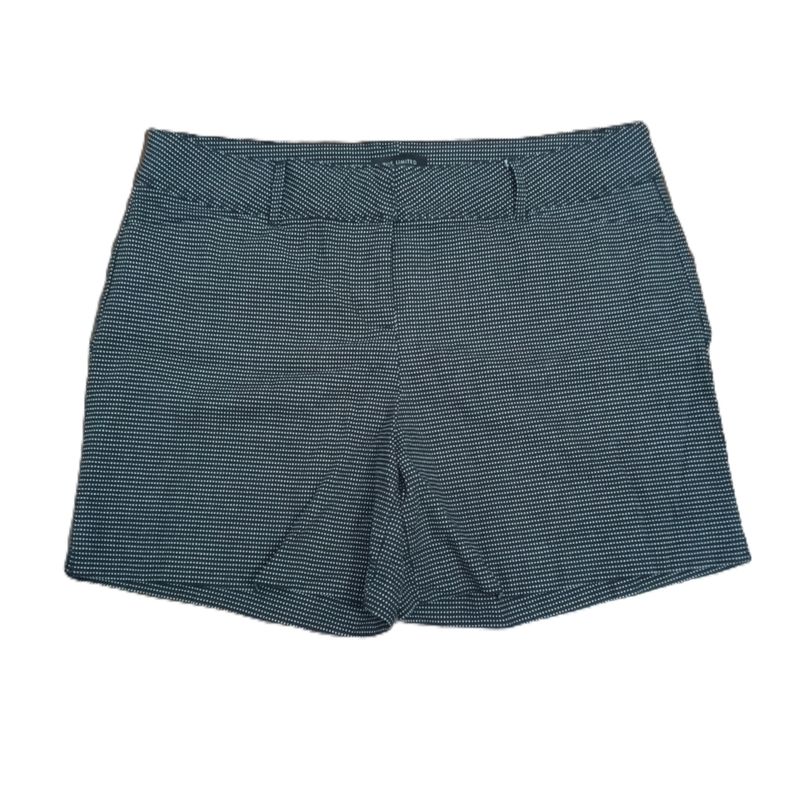 The Limited Sz 14 Women&#39;s Black Dotted Mid Rise Midi Chino Shorts