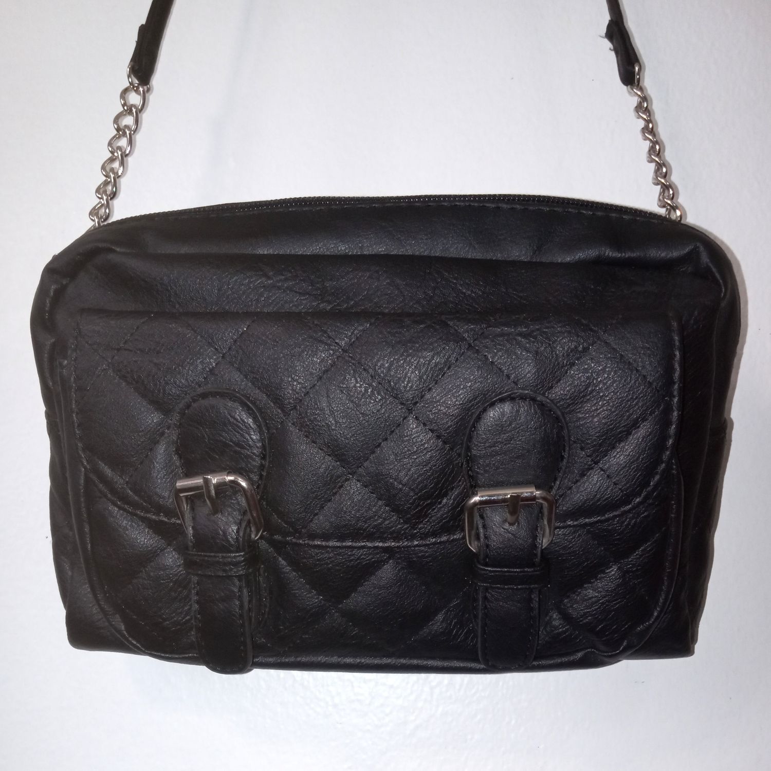 Candies Y2K Black Quilted Small Crossbody Handbag Purse