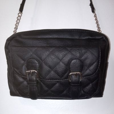 Candies Y2K Black Quilted Small Crossbody Handbag Purse