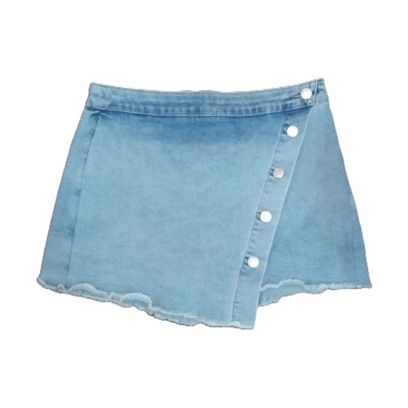 SO 9 / 29W Women&#39;s Jrs Light Wash Stretchy Denim Skorts Shortie Shorts