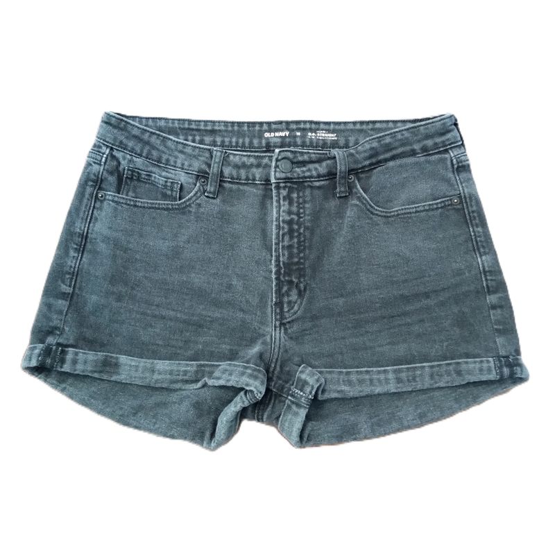 Old Navy Sz 16 Women&#39;s Light Black O.G. Straight High Rise Stretch Jean Shorts