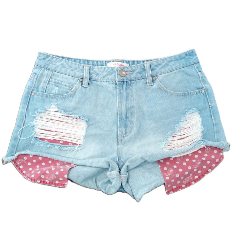 Refuge Sz 6 Women&#39;s Distressed High Rise Cheeky Shortie Jean Shorts
