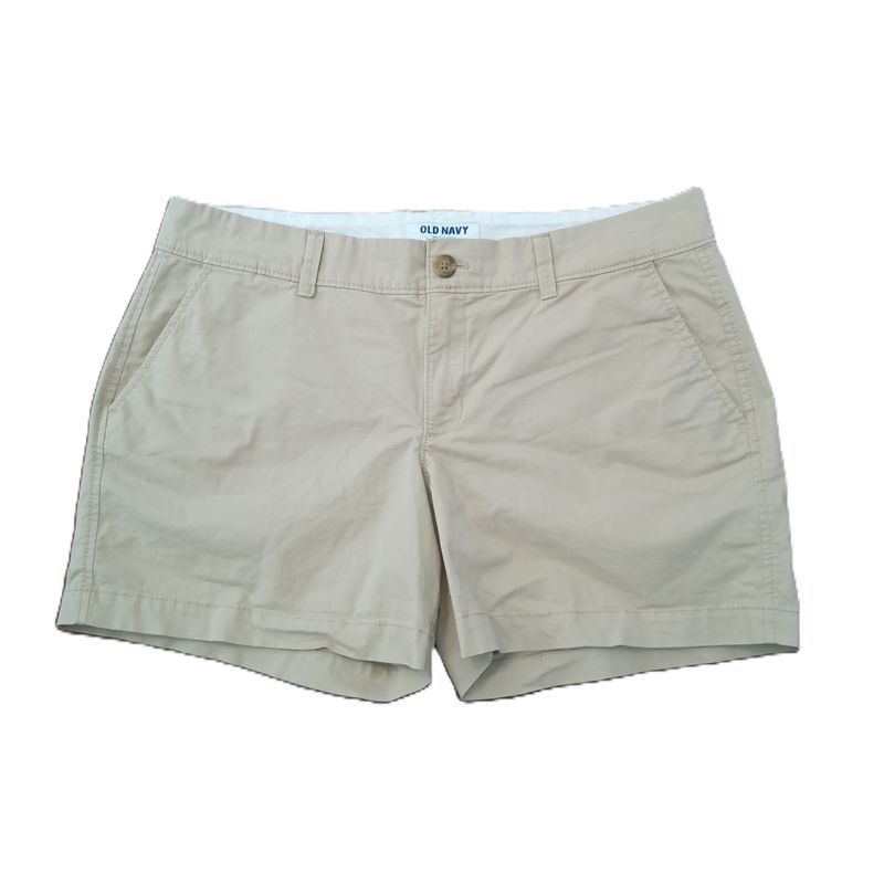 Old Navy Sz 8 Women&#39;s Tan Khaki Mid Rise Midi Chino Shorts