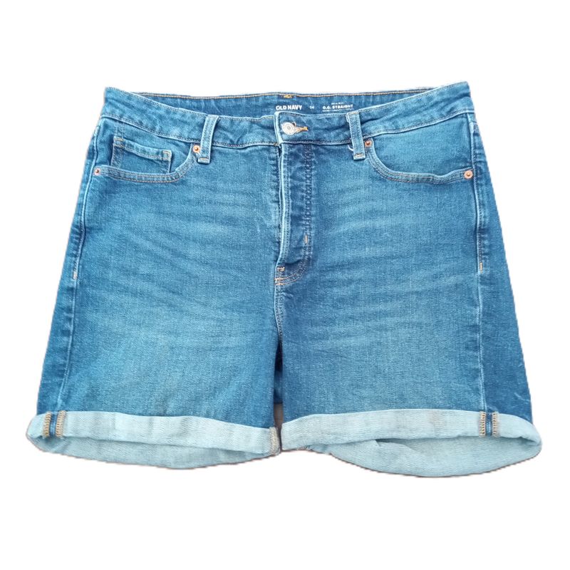Old Navy Sz 14 Women&#39;s O.G. Straight High Rise Midi Stretch Jean Shorts