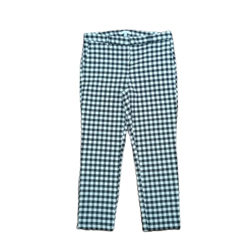 Maison d&#39;Amelie Sz 10 Women&#39;s Black &amp; White Gingham Cropped Pants
