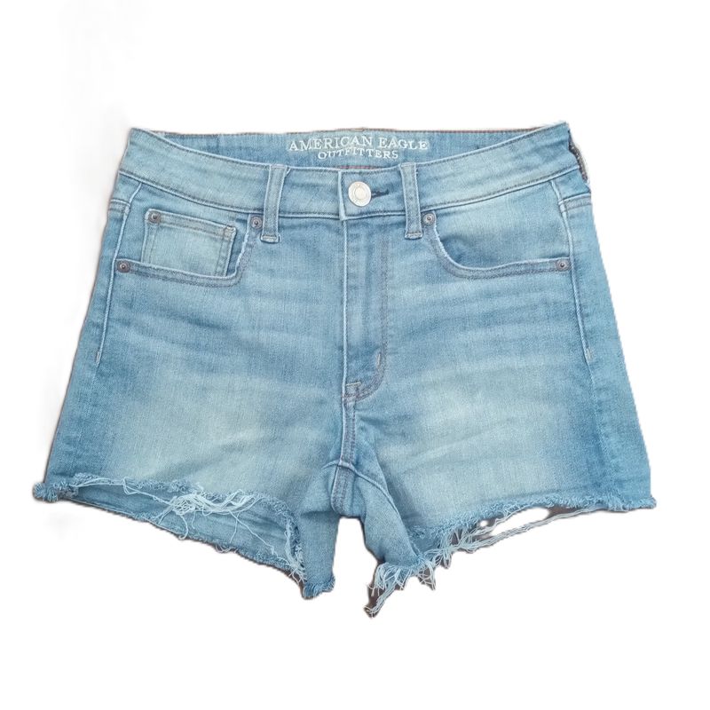 American Eagle Sz 6 Women&#39;s Light Wash High Rise Shortie Jean Shorts