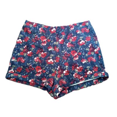 Hollister Medium Women&#39;s Jrs Floral Print Vintage Inspired High Waisted Knit Shorts