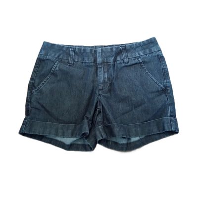 a.n.a. Sz 4 Women&#39;s Light Black Flat Front Midi Mid Rise Jean Shorts