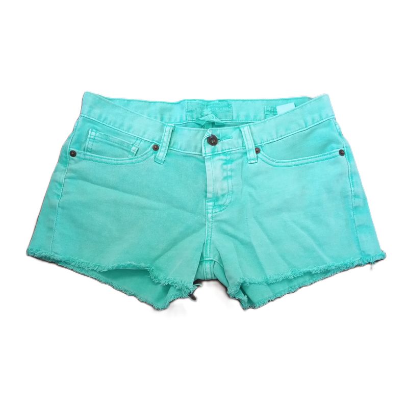 Lucky Brand Sz 0 / 25 Women&#39;s Jrs Riley Seafoam Green Mid Rise Shortie Jean Shorts
