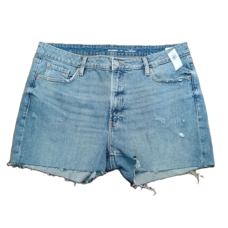 NEW! Old Navy Sz 18 Women&#39;s O.G. Straight High Rise Shortie Stretch Jean Shorts