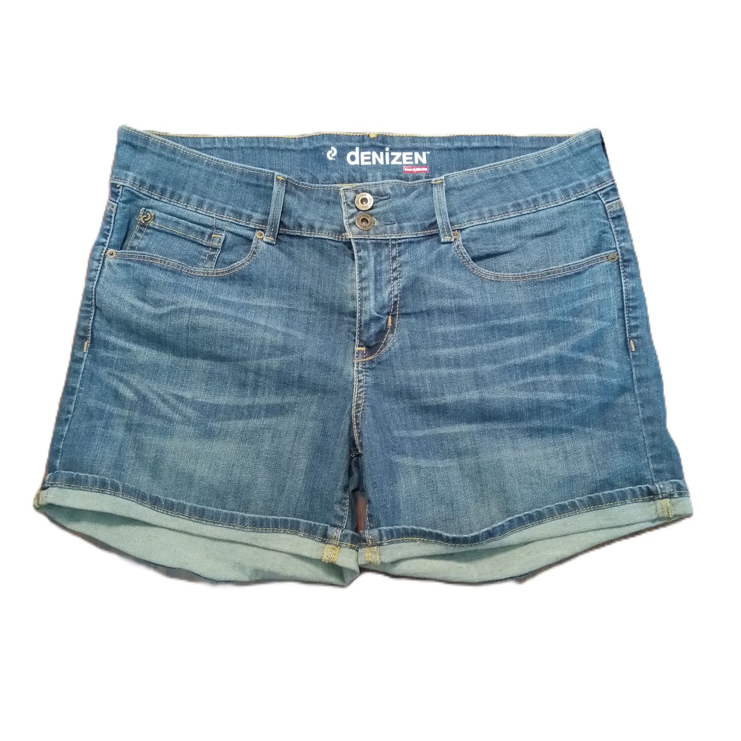 Levi&#39;s Denizen Sz 12 Women&#39;s Mid Rise Midi Stretch Jean Shorts