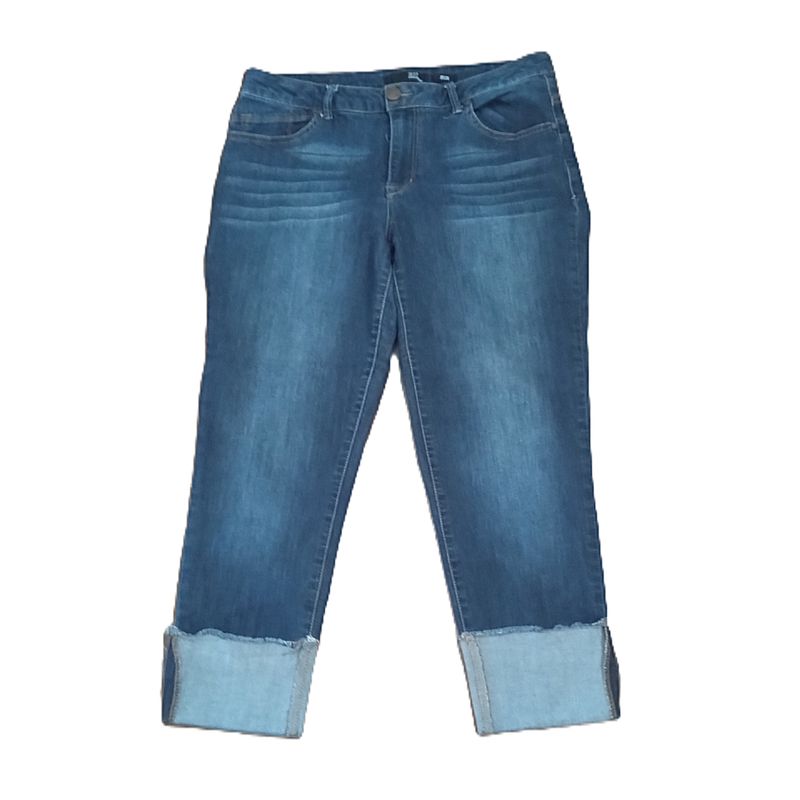 1822 Sz 14 Women&#39;s Taylor Mid Rise Cuffed Cropped Capri Stretch Jeans