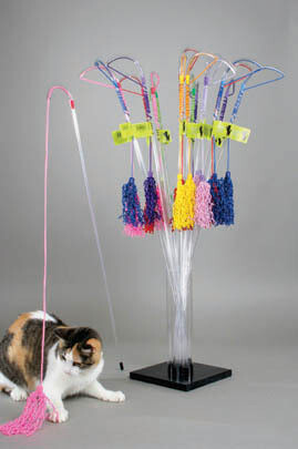 Purrfect Curly Cat Wand Toy