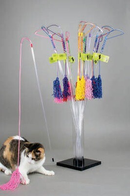 Purrfect Curly Cat Wand Toy