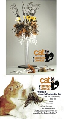 Purrfect Crunchy Feather Wand Toy