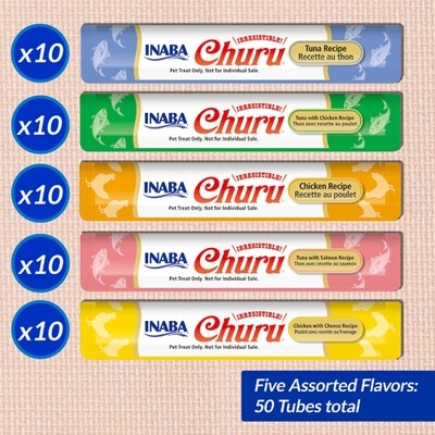 Ciao Churu 50 Pack - Tuna and Chicken Variety