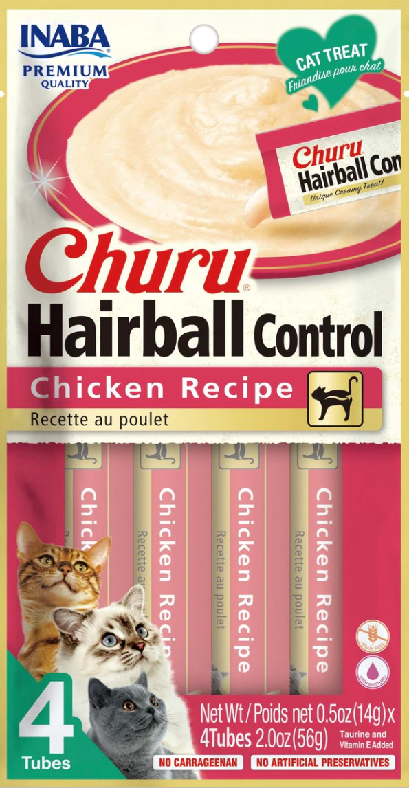 Ciao Churu 4 Pack - Hairball Control - Chicken
