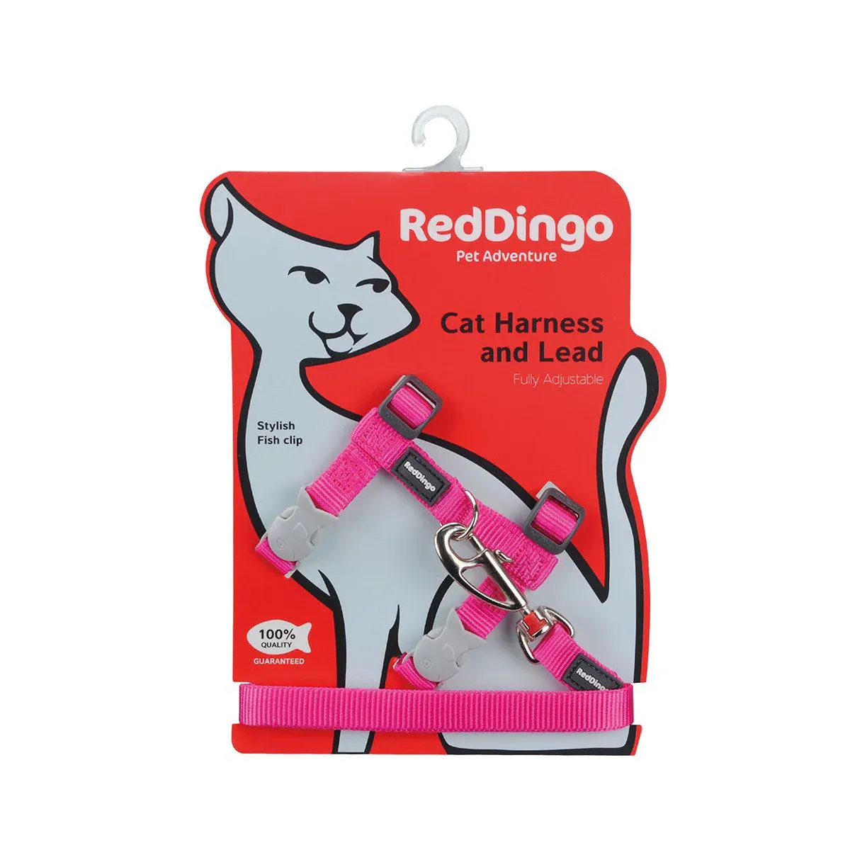 Red Dingo Cat Harness - Hot Pink
