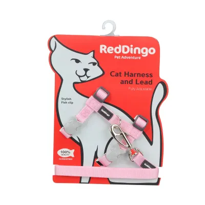 Red Dingo Cat Harness - Light Pink