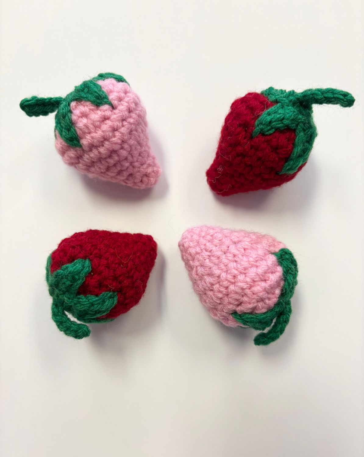 Crochet Catnip Strawberries