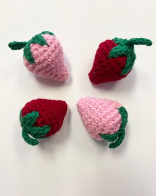 Crochet Catnip Strawberries