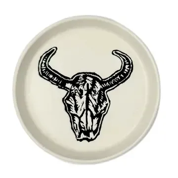 Ceramic Dish- Bison Head