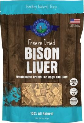 Shepherd Boy Farms Bison Liver Freeze-Dried Dog &amp; Cat Treats