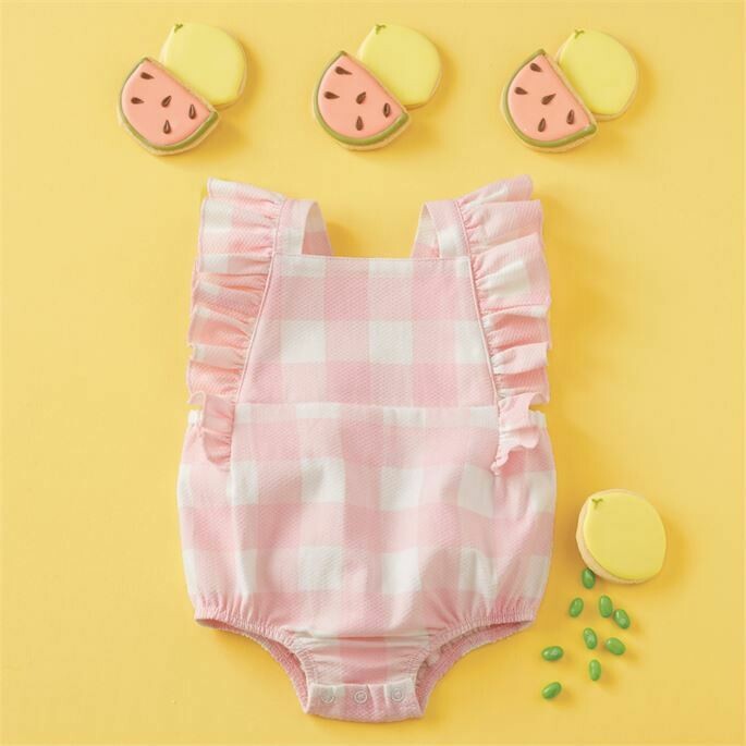 Pink Check Bubble Onesie 