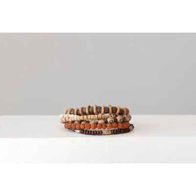 Wood Bead Bracelet 