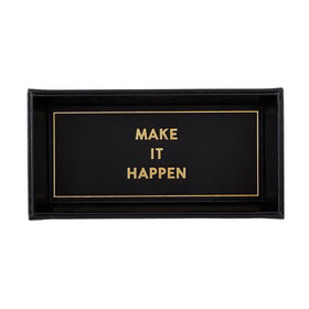 “Make it Happen” Leather Tray 