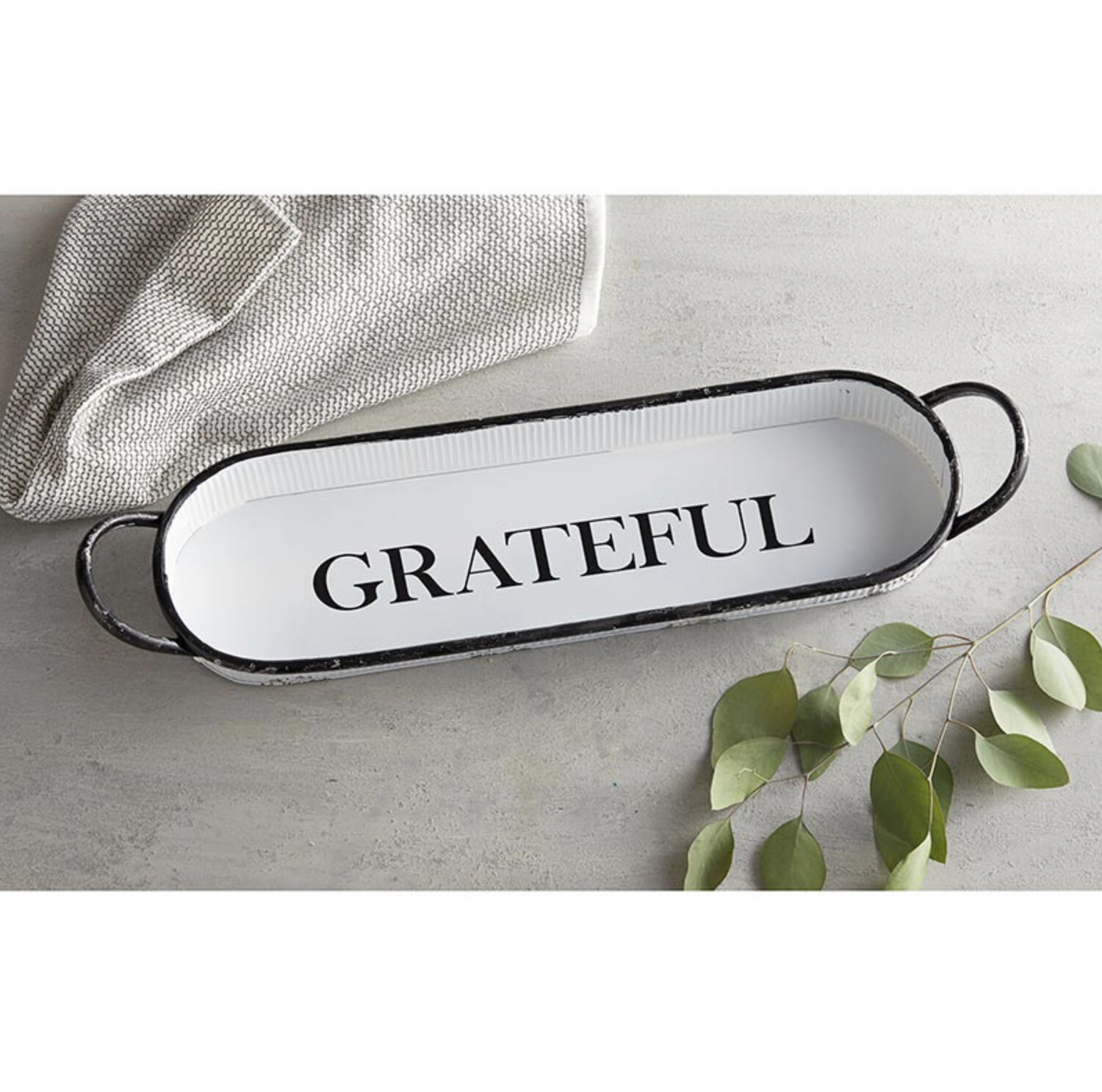 Grateful Oval Tray