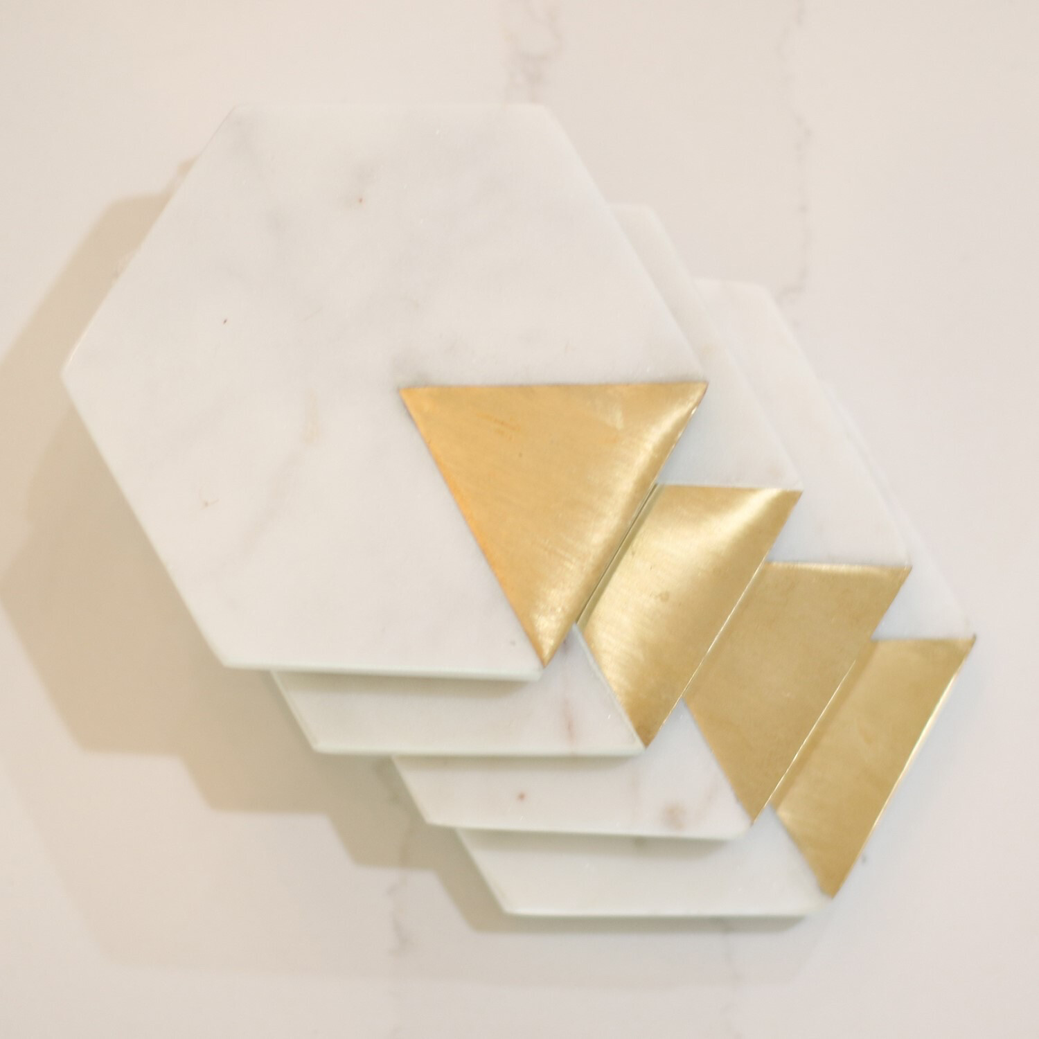 Marble and Gold Coaster set