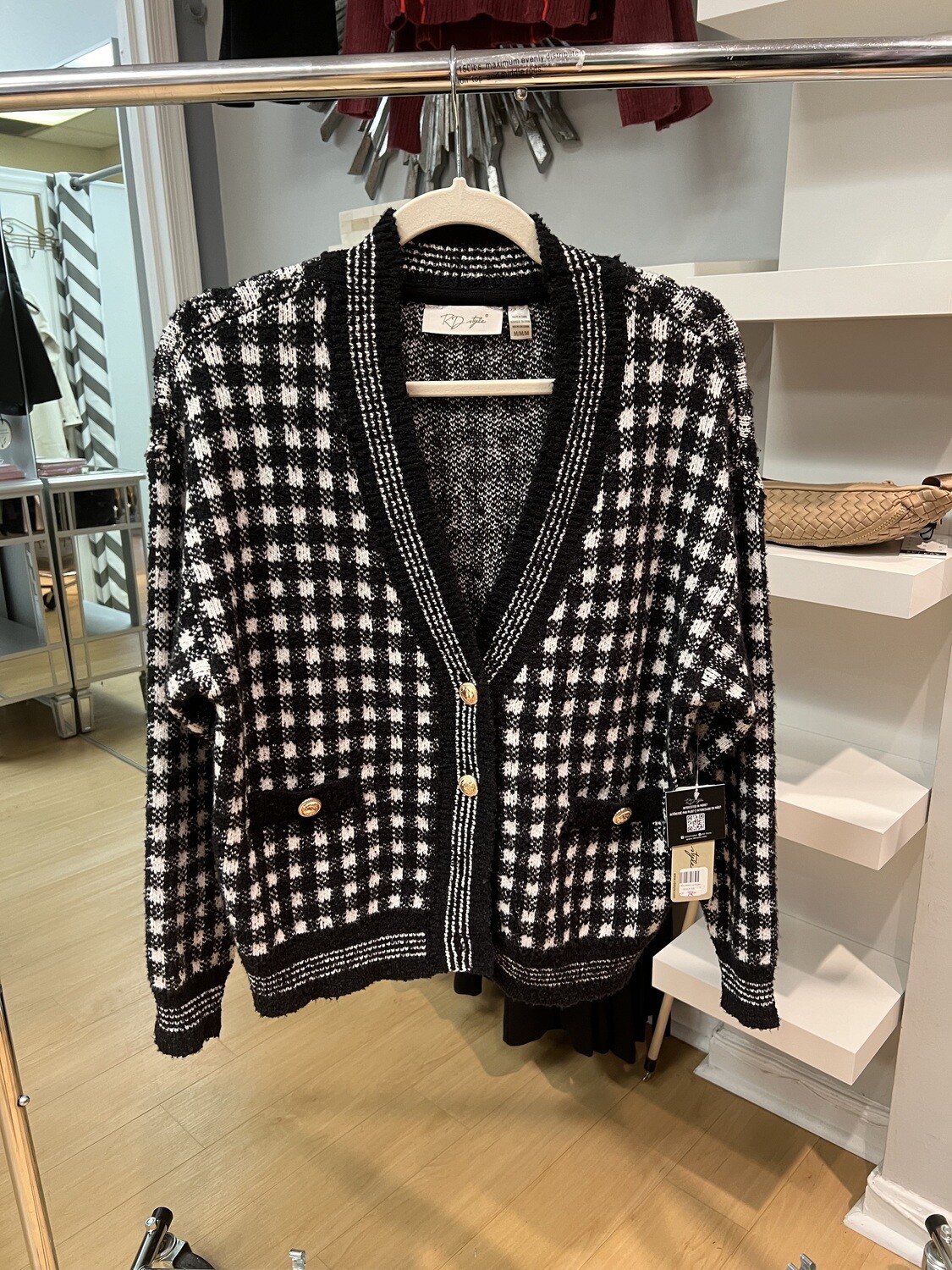 RD Blk/whte cardigan