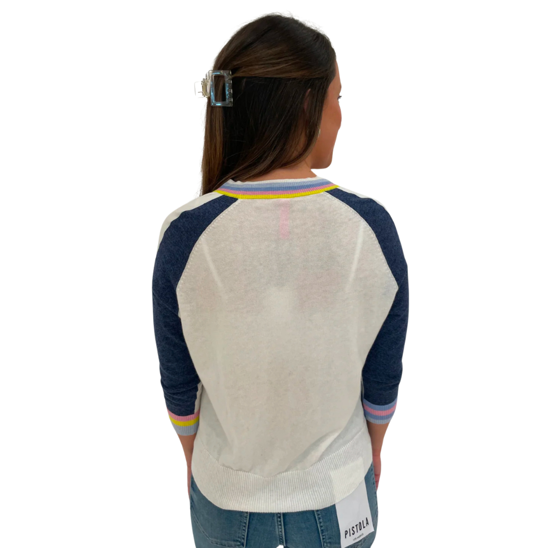 Zacket & Plover Stripe Cardi Denim Zacket & Plover Stripe Cardi Denim