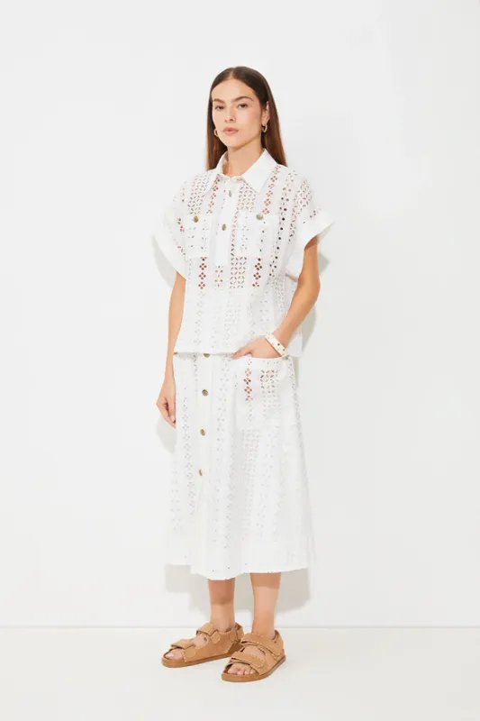 Latinos English Embroidery Blouse