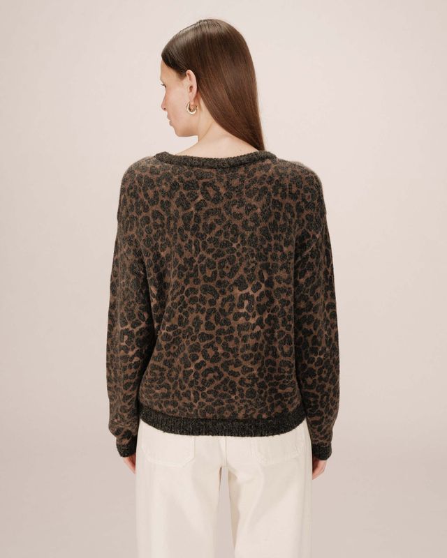 Grace and Mila Santiago Leopard Sweater