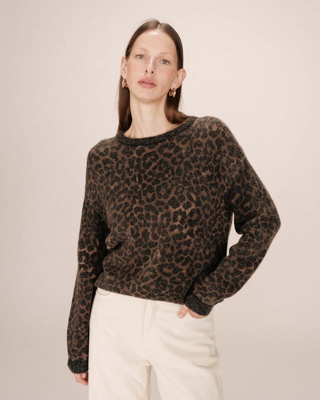 Grace and Mila Santiago Leopard Sweater