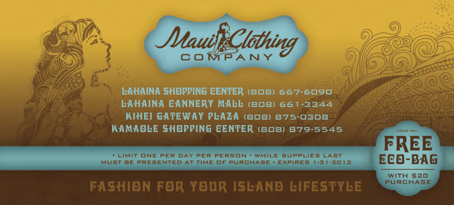 Maui Clothing Company Sample Ad