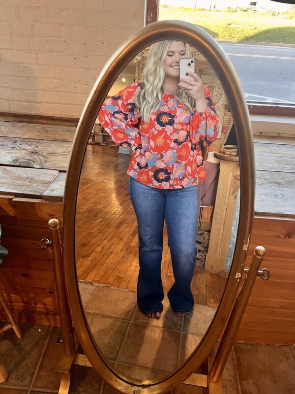 Red Flower Top