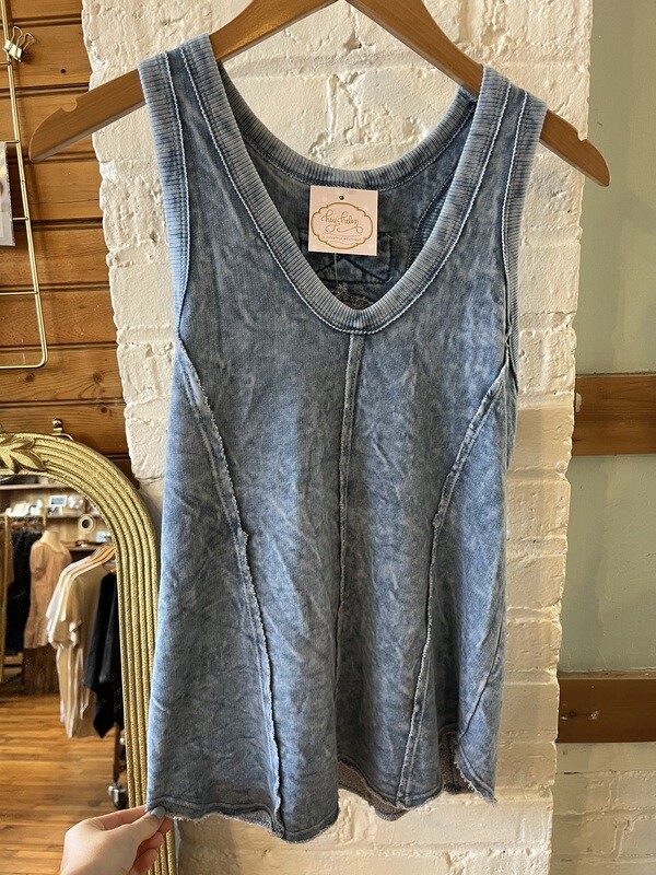 Blue Terry Tank