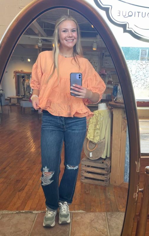 Apricot Ruffle Top Apricot Ruffle Top