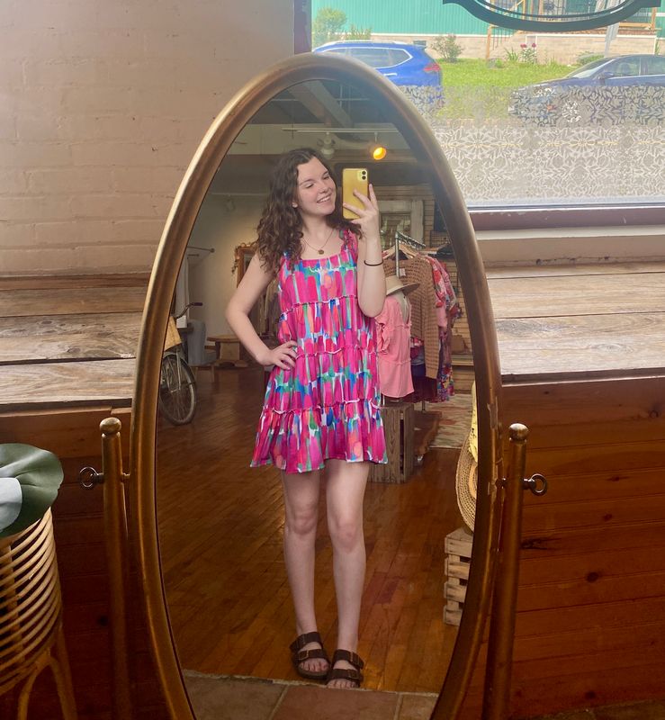 Fuchsia Tiered Dress