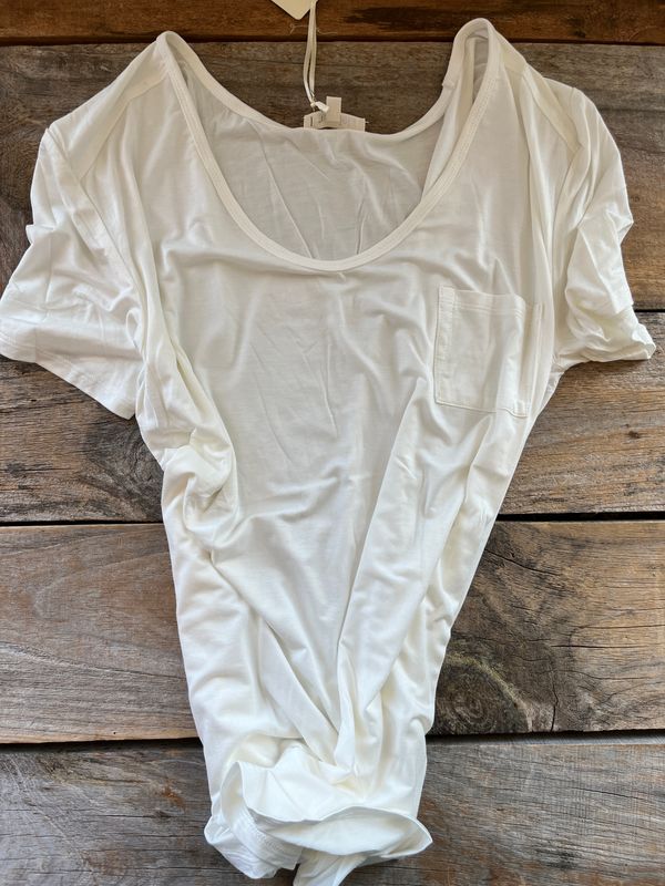 Pocket Tee- Soft Off White