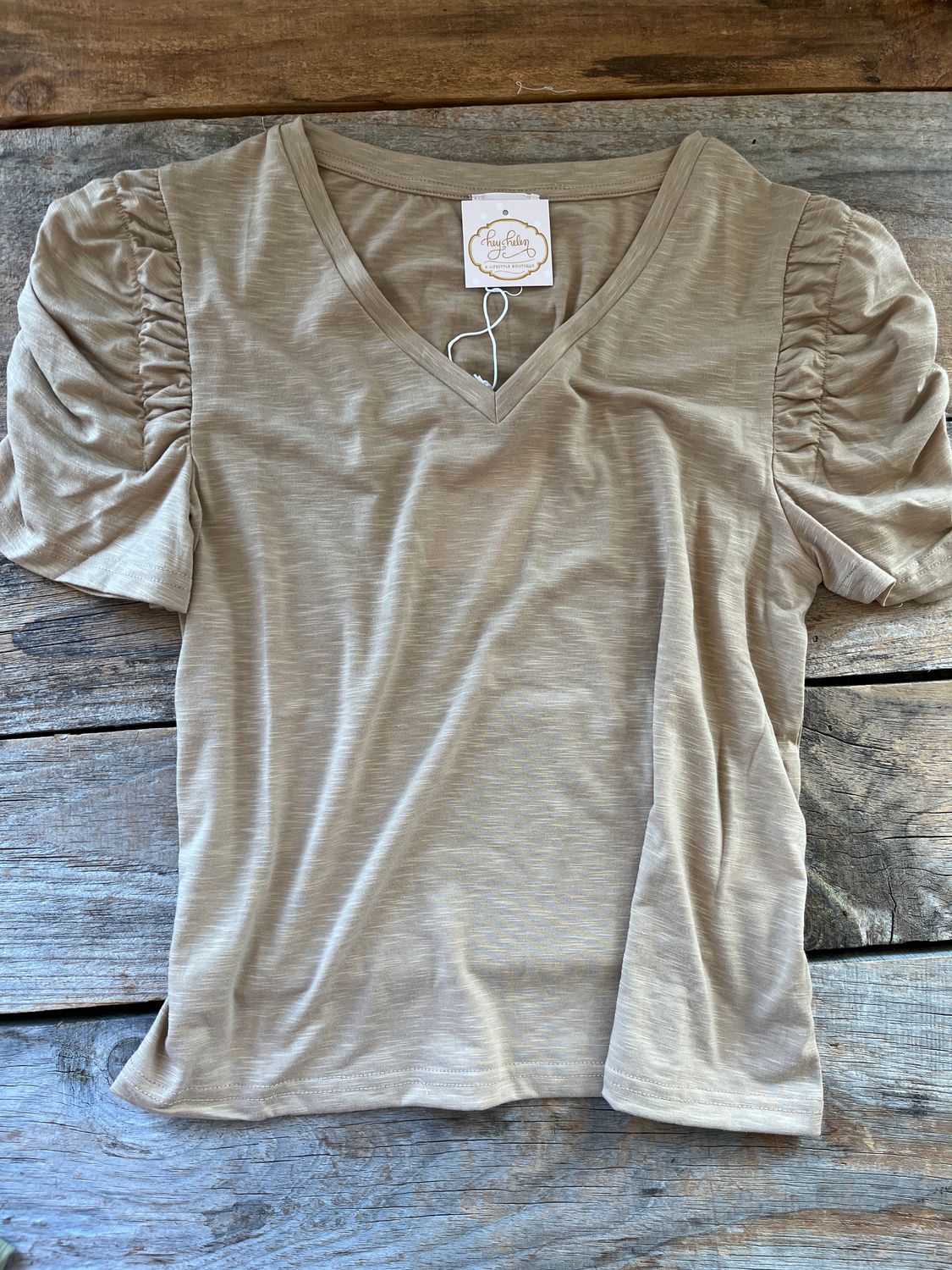 V-Neck Puff Sleeve Top