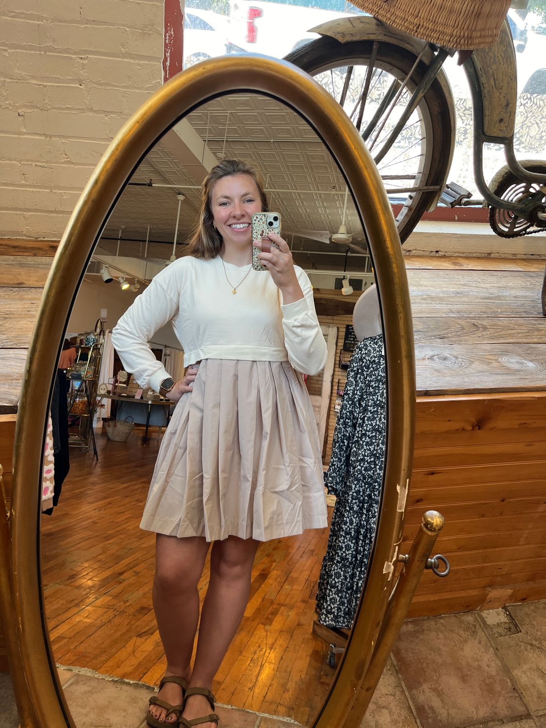Sweatshirt Dress- Taupe